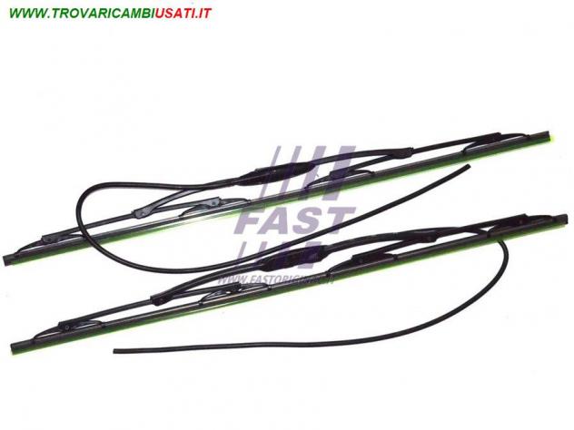 SPAZZOLA TERGICRISTALLO IVECO DAILY 00 ANTERIORE KPL SX+DX UGELLO SPRUZZATORE LAVAVETRI 600/600MM FT93253