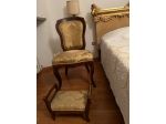 Poltrona noce '800 con poggiapiedi