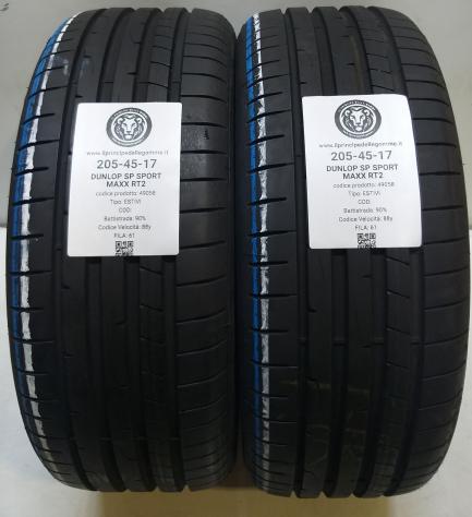 2 GOMME 205 45 17 DUNLOP A49058