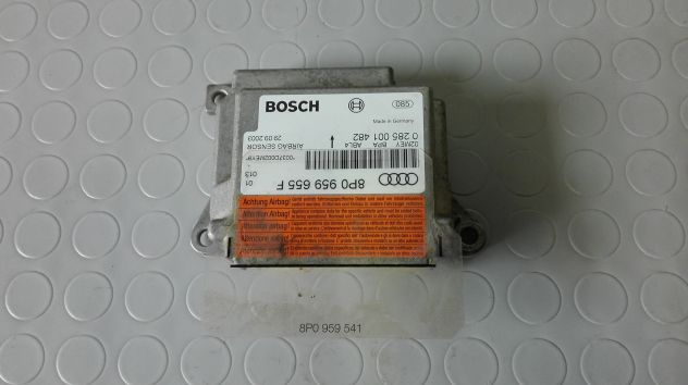 Calculateur Airbag Audi A3 8P - Réf 8P0959655F / 0285001482, Occasion Fonctionnel