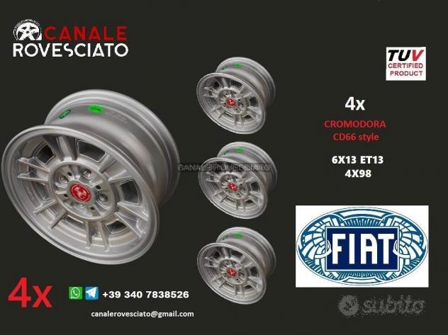 4 Cerchi CROMODORA CD66 6x 13 4x98 et 13 fiat