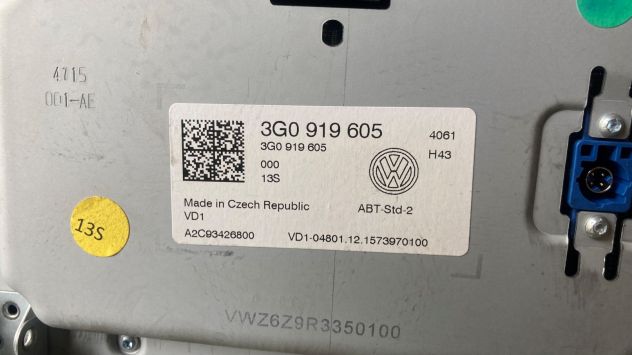 Autoradio multifunzione Volkswagen Golf Sportsvan del 2016 (3G0919605) - Foto 3