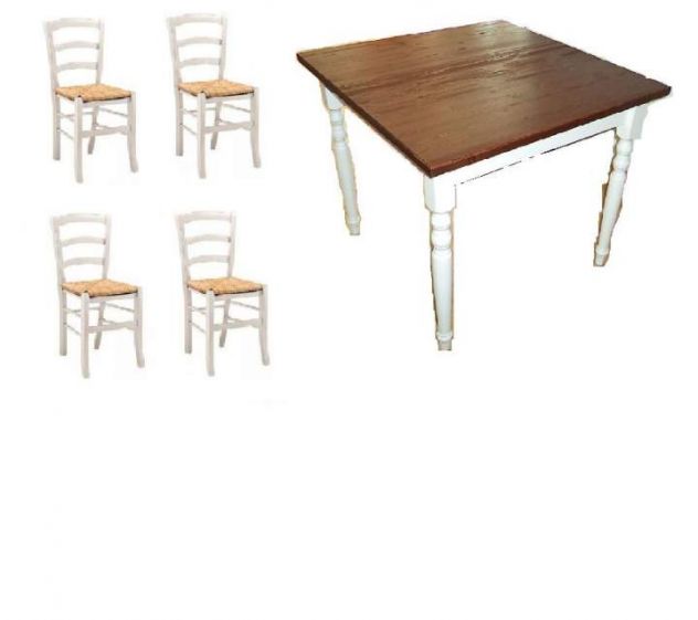 Sedie Tavoli ristorante prezzi fabbrica: Set cod 102 shabby chic