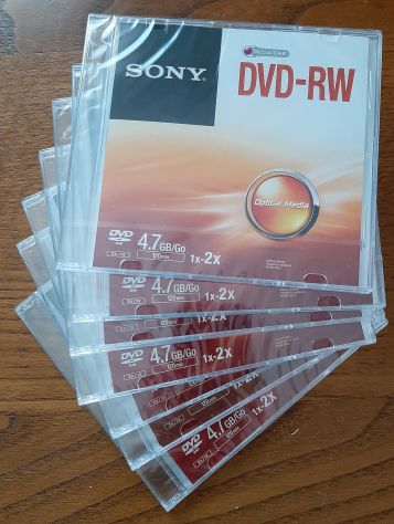 7 Sony DVD-RW nuovi 4.7GB/120min 1X-2X - Foto 3