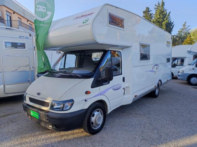 CAMPER CHALLENGER FORD MANSARDATO DOPPIA DINETTE 7 POSTI LETTO CASTELLO FOTOVOLTAICO GENERALI USATI 523 - Foto 2