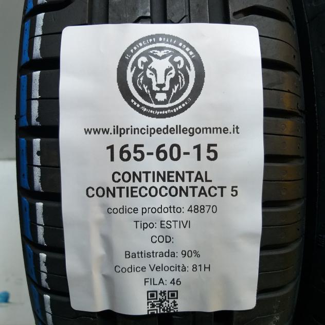2 GOMME 165 60 15 CONTINENTAL A48870 - Foto 2