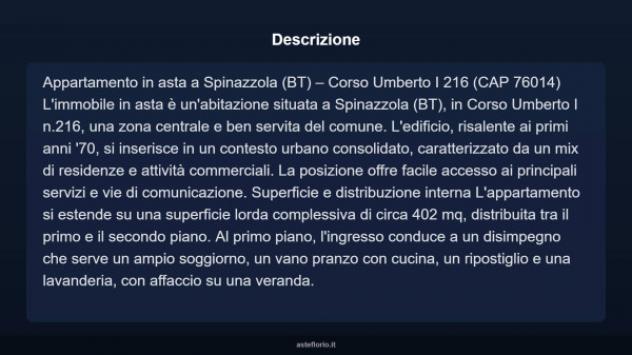 Immobile in asta di 402 m² con più di 5 locali in vendita a Spinazzola - Foto 4