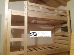 Letto a castello   in pino grezzo nuovo di fabbrica