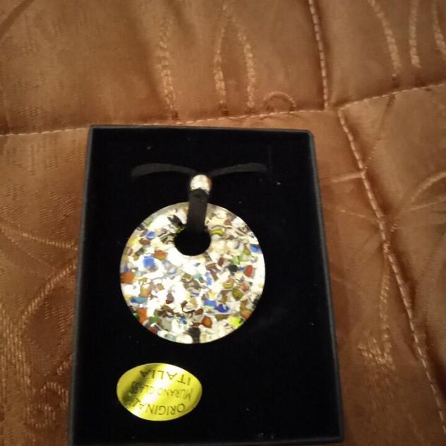 Pendente Murano Glass Murrina in vetro e oro