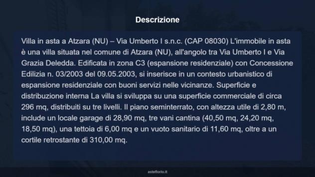 Immobile in asta di 296 m² con più di 5 locali e box auto in vendita a Atzara - Foto 8