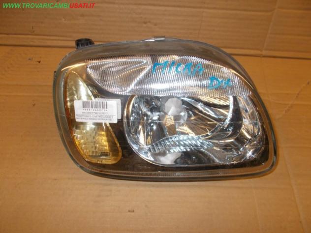 PROIETTORE D. C/VETRO LUCIDO E FAN BIANCO NISSAN MICRA (K11E)  Parti elettriche  Fanaleria  Proiettori  Proiettore ant. NISSAN - MICRA - 01-08-2000 -