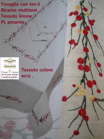 Tovaglie copri tavoli centri  ricamati Natalizi vari modelli e prezzi - Foto 3