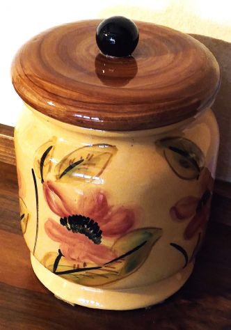 VASO CON DECORI FLOREALI ANNI 90.