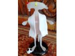 pantera rosa in vetro murano con pallone 14xØ6