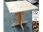 tavolo in legno massello grezzo 80x80x3 per ristorante