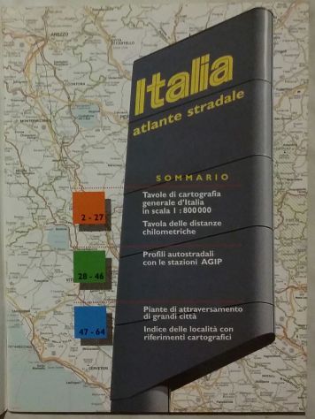 Atlante stradale Italia scala 1:800 000 Istit geografico De Agostini-Agip,1999 - Foto 2
