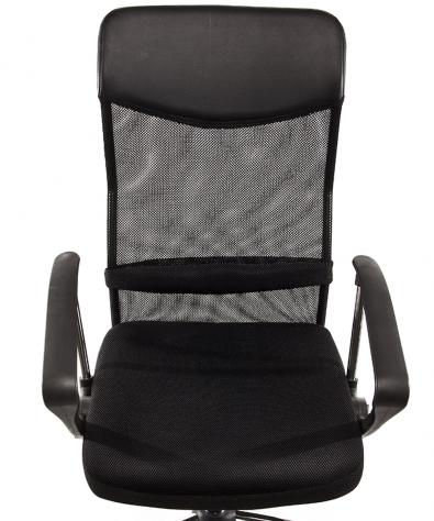 POLTRONA UFFICIO ERGONOMICA GIREVOLE IN MESH ECOPELLE NERA - DIREZIONALE MODELLO MATRIX - NUOVA - Foto 5