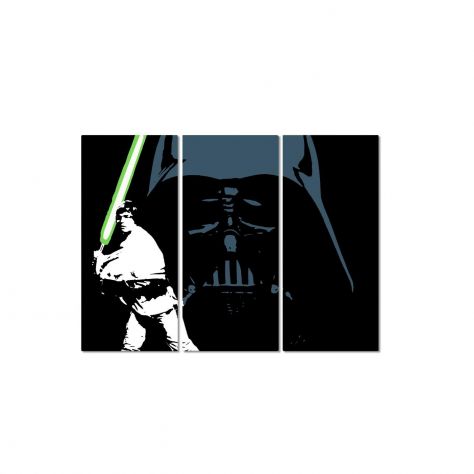 QUadro moderno Star Wars Skywalker dipinto a mano - Foto 2