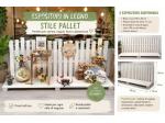 ALLESTIMENTO VETRINA IN LEGNO STILE PALLET