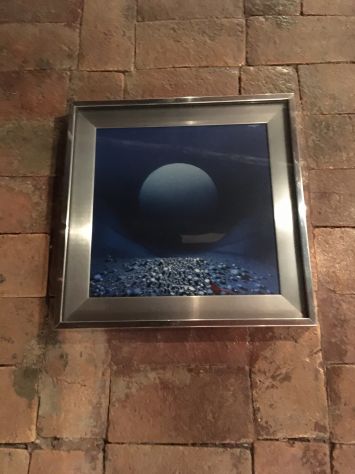 QUADRO GIAN CARLO BAGLINI 1970 PIANETA BLU OLIO SU TELA IN OTTIMO STATO - Foto 4