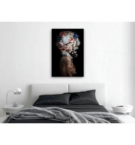 Quadro Ragazza Senza Veli Con I Fiori Cm. 40x60 - ARREDALACASA - Foto 2