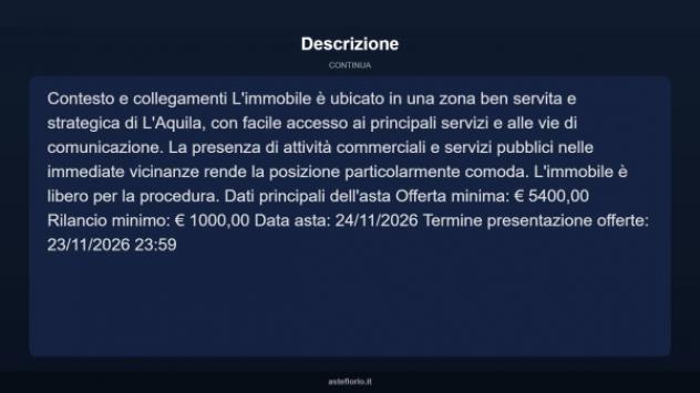 Immobile in asta di 12 m² in vendita a L'Aquila - Foto 5
