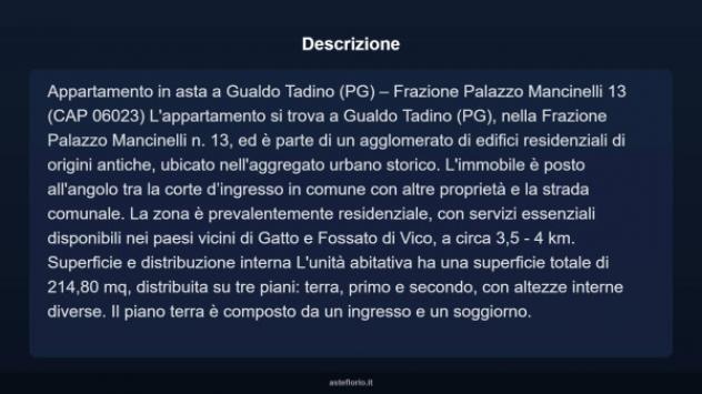 Immobile in asta di 214 m² con più di 5 locali in vendita a Gualdo Tadino - Foto 4