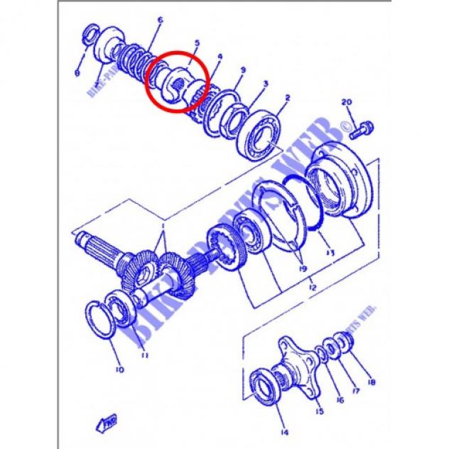 Camma condotto coppia conica Yamaha XJ 650 - 4H71752700 - Foto 3