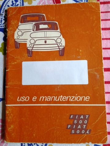 libretto manutenzione fiat 500 vintage 1973