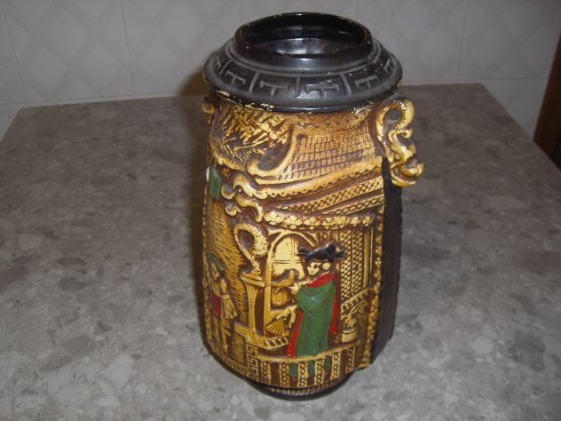 GIAPPONE VASO CERAMICA FINE '800 DIPINTO A MANO. - Foto 3