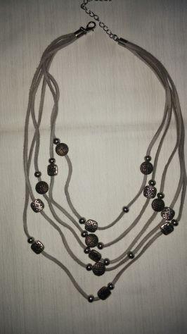 COLLANA MULTIFILO CUOIO E METALLO - Foto 4