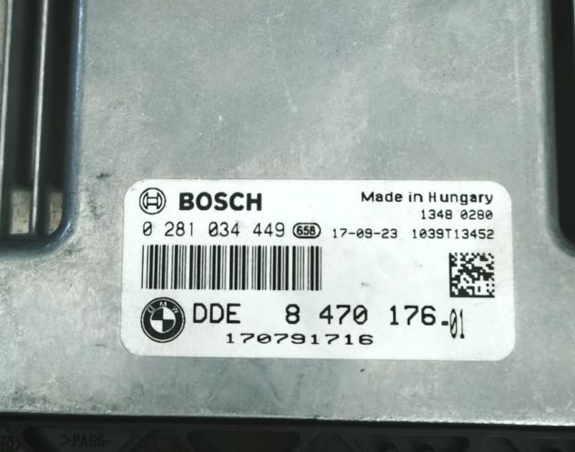 0281034449 ECU MOTORE BMW MINI EDC17C50-6.58 DDE8470176 8470176 - Foto 2