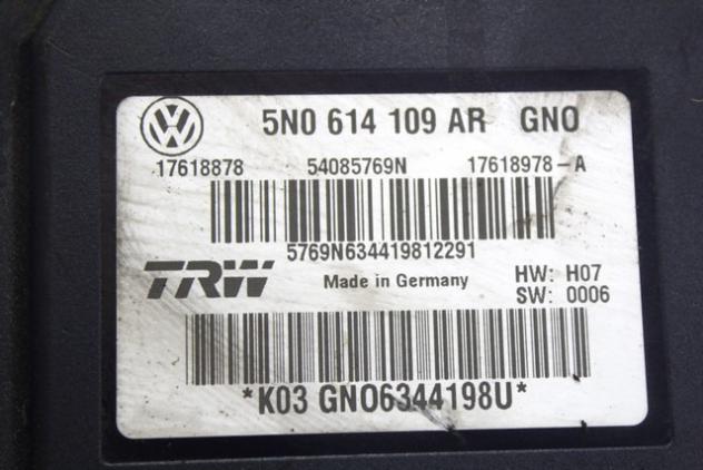 5N0614109AR CENTRALINA POMPA AGGREGATO ABS VOLKSWAGEN TIGUAN 2.0 D 4X4 103KW AUT 5P (2012) RICAMBIO USATO - Foto 2