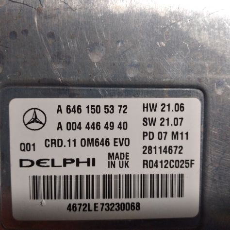 CENTRALINA MOTORE MERCEDES BENZ W211, DELPHI, CODICE 2.2CDI - A6461505372, A 64 - Foto 6