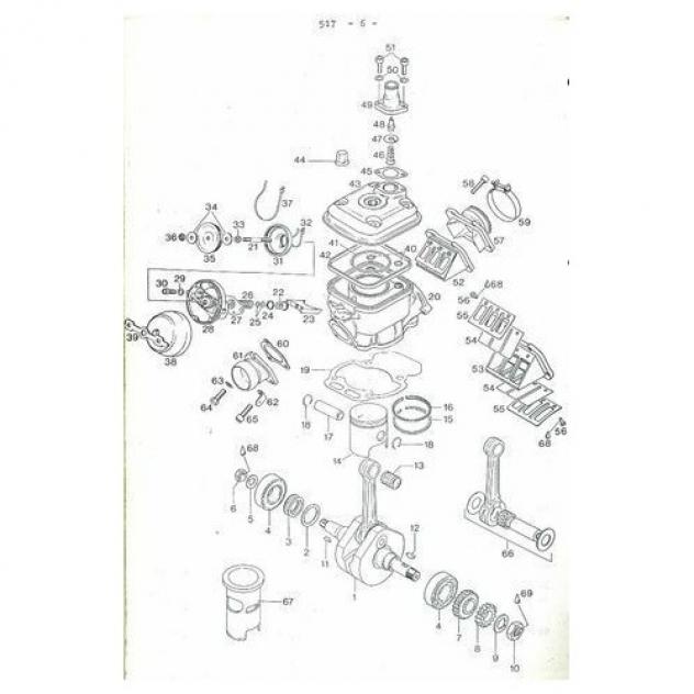 Catalogo ricambi motore Aprilia 127 Rotax Enduro - Foto 2
