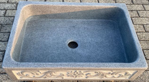 Lavello lavandino per cucina in pietra granito diorite 90cm - Foto 3