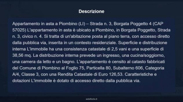 Immobile in asta di 38 m² in vendita a Piombino - Foto 17