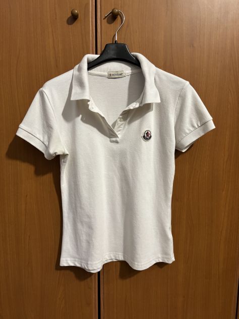 MAGLIETTA POLO IN OTTIME CONDIZIONI DA DONNA IN COTONE FIRMATA ORIGINALE MONCLER - Foto 7