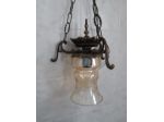 LAMPADARIO IN METALLO E DECORAZIONE MERLETTATA