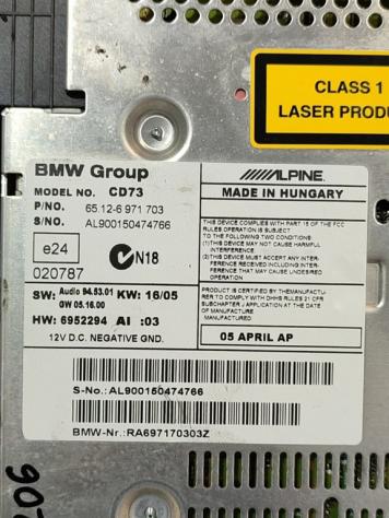 AUTORADIO BMW Serie 1 Serie (E87) 6971703 N46D20D (0407) - Foto 6