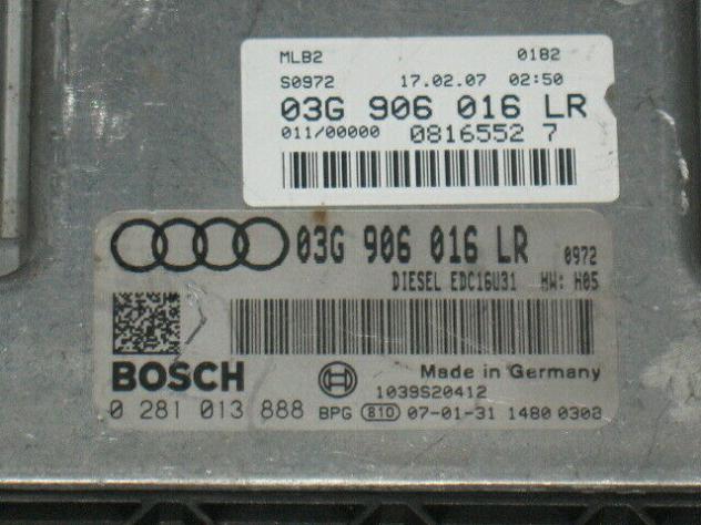0281013888 ECU CENTRALINA AUDI A4 2.0 0281013888 03G906016LR EDC16U31 - Foto 2