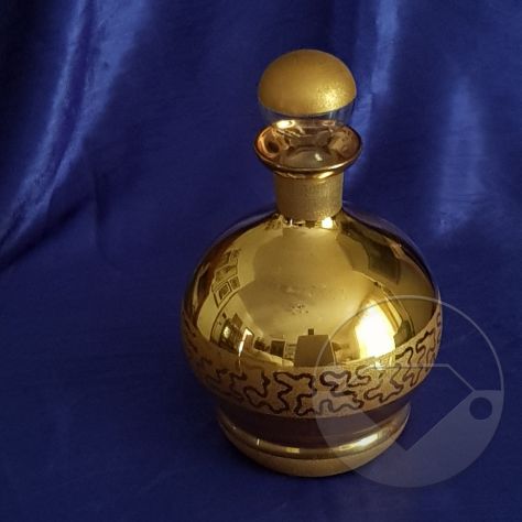 BOTTIGLIA LIQUORE DECORATA IN ORO anno 1957