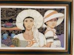 Pittura ad olio Mori originale di Civitarese con cornice 70x100