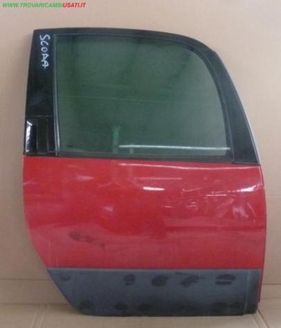 PORTA POST.D. ROSSA C/ALZ Carrozzeria Lamierati esterni Porte Porta post. dx. SKODA - ROOMSTER - 01-05-2010 - 01-10-2015, SKODA - ROOMSTE