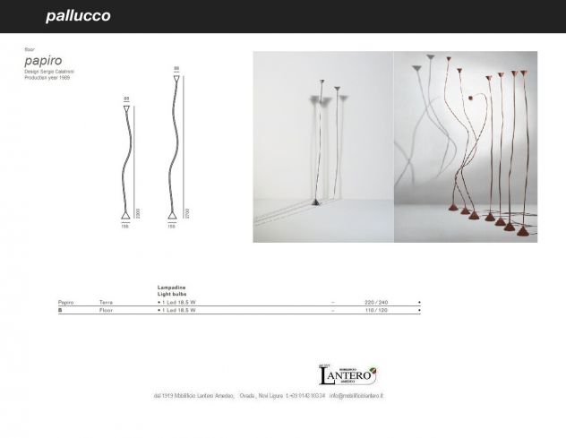 PAPIRO, Lampada lettura, design PALLUCCO LED  , floor lamp - Foto 4
