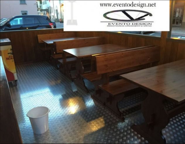 Panche e tavoli  per irish pub,  scotthis pub, birreria. - Foto 7