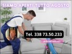 SIAMO APERTI TUTTO AGOSTO | PULIZIA DIVANI MATERASSI TAPPETI