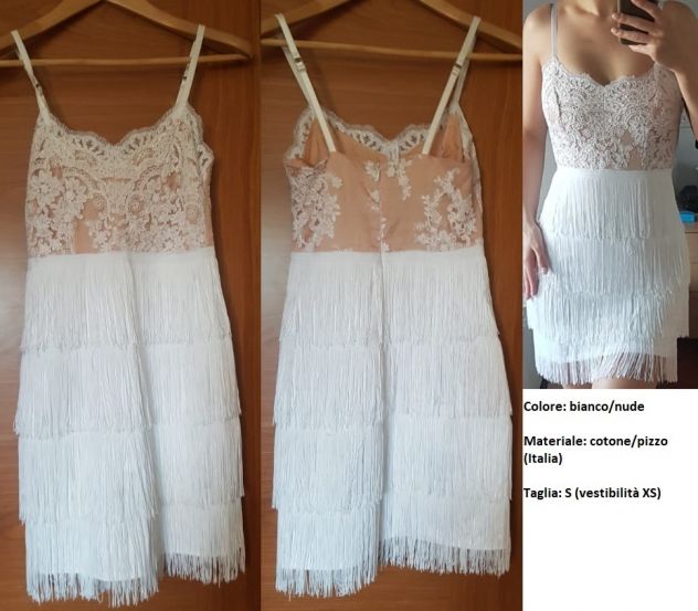 Vestito Malina Fashion bianco/nude, taglia S, COME NUOVO!