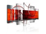 Quadro Doppio Cerchio - Rosso - 100x50 E 200x100 ARREDALACASA