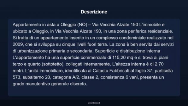 Immobile in asta di 115 m², box auto in vendita a Oleggio - Foto 4